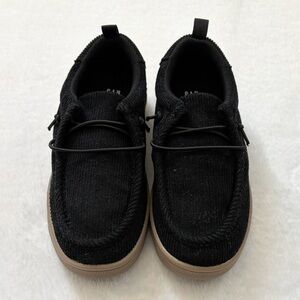 Black Faux Suede Moc Shoes
